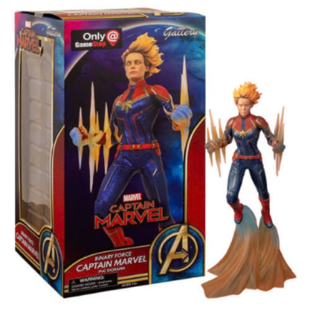 NIB Captain Marvel Binary Force Gallery 11" PVC Diorama Statue